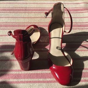 Zara Red Patent Leather Heels